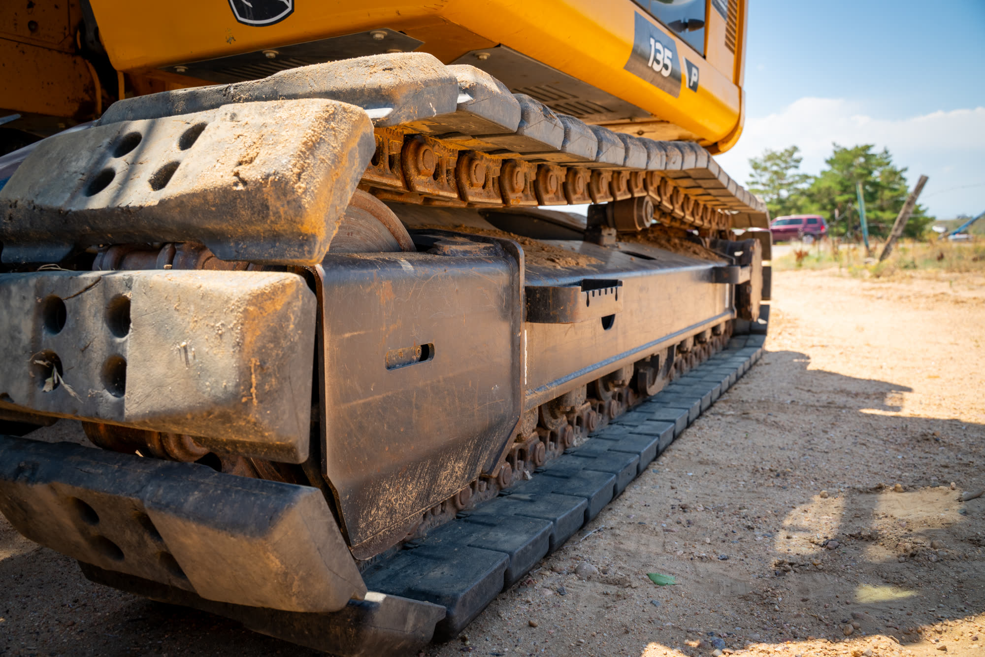 Excavator track pads