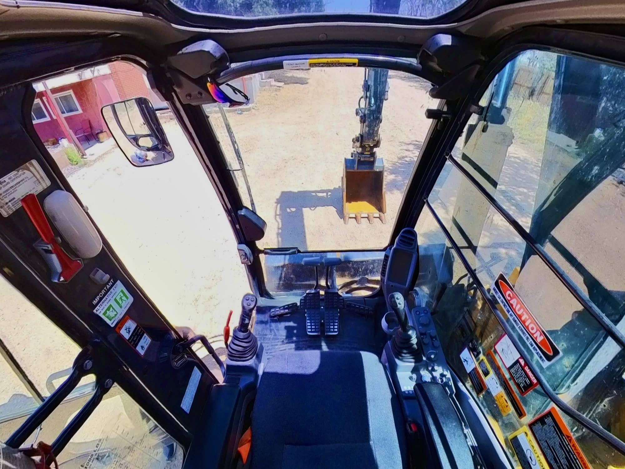 View from inside the cab